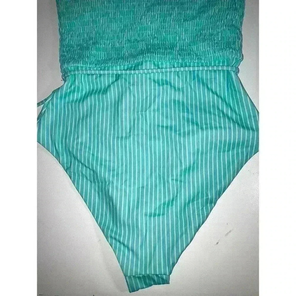 Chelsea28 Smocked One Piece Swimsuit Color Teal Size S - Picture 7 of 12